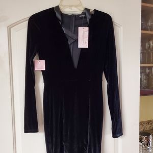 Black velvet dress